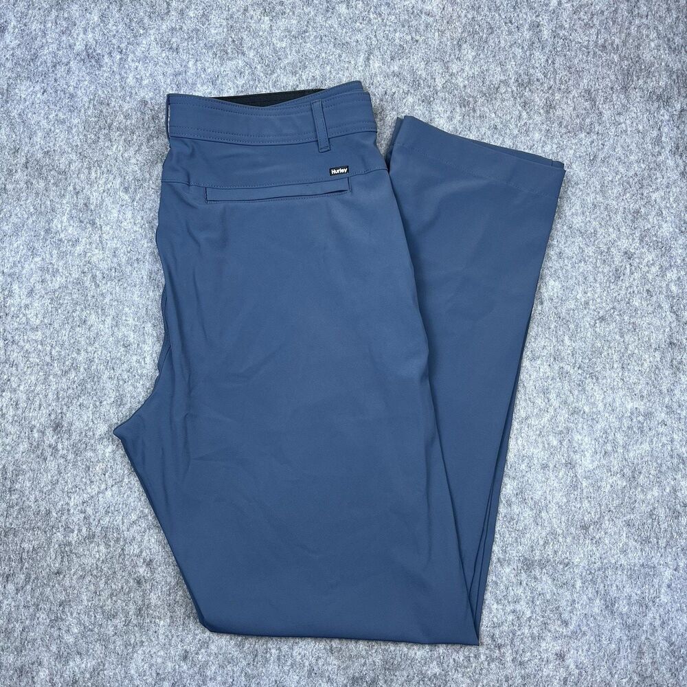 Hurley Men's Performance Chino Pants Blue Gray Straight Leg Golf Size 34x34